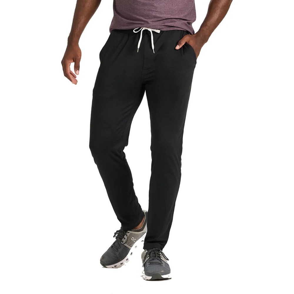 Vuori Men’s Ponto Athletic Performance Pants Black Full Length with Drawstring M
